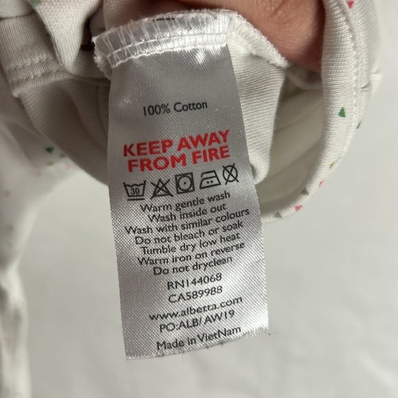 Albetta White Christmas Tree Romper -Size 6-9 months - Picture 5 of 6